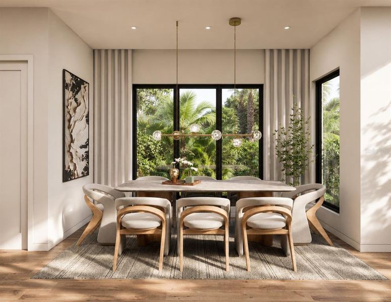 Furnished interior view inside a new home in , St. Petersburg (Image 12).