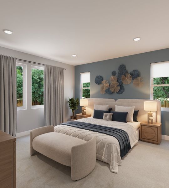 Furnished interior view inside a new home in Trailstone, Arvada (Image 12).