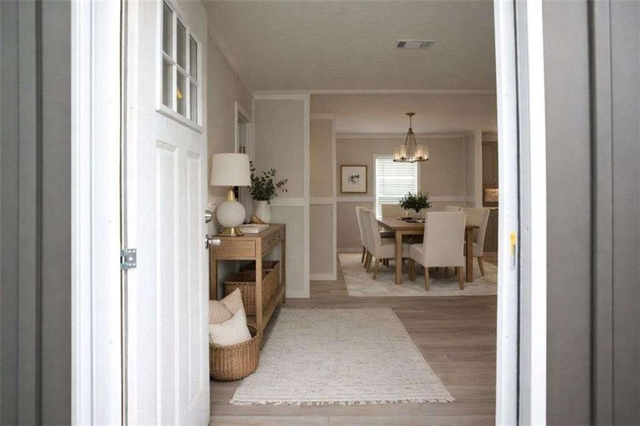 Furnished interior view inside a new home in , Elberton (Image 4).