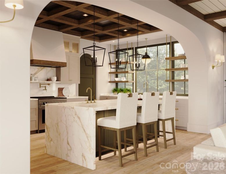 Furnished interior view inside a new home in , Weaverville (Image 8).