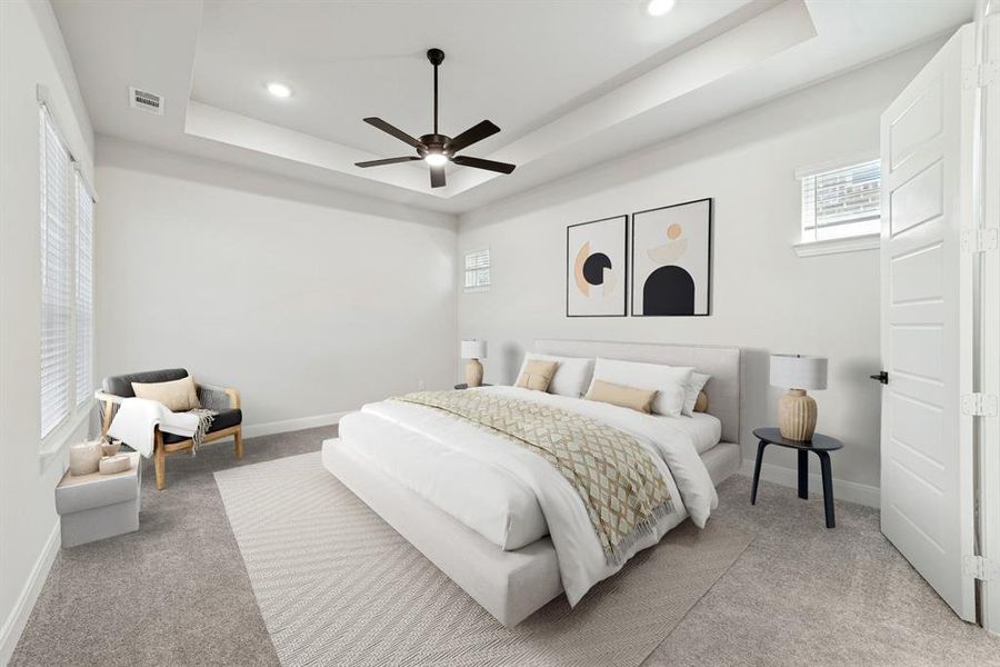 Furnished interior view inside a new home in Mantua Point Gardens, Van Alstyne (Image 6). Furnished interior view inside a new home in Mantua Point Gardens, Van Alstyne (Image 6).