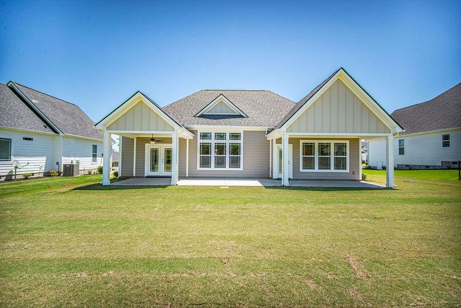 Representative exterior details of a home built from the Beaumont Elite by Enchanted Homes in Pointe Summit, Slater-Marietta (Image 3).