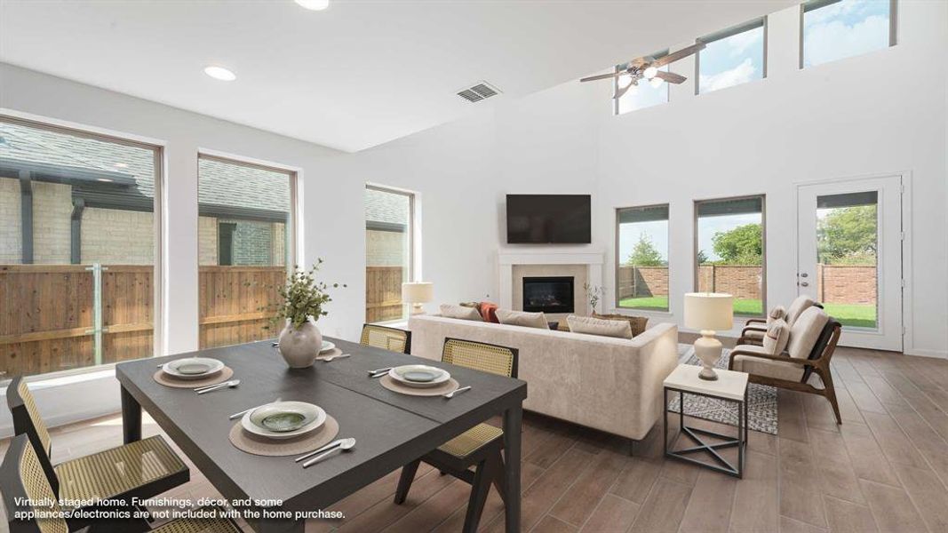 Furnished interior view inside a new home in Devonshire - Reserve 45', Forney (Image 7). Furnished interior view inside a new home in Devonshire - Reserve 45', Forney (Image 7).