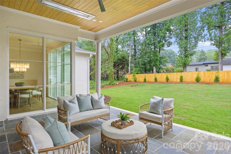 Exterior details and patio area of a home in , Charlotte (Image 3). Exterior details and patio area of a home in , Charlotte (Image 3).