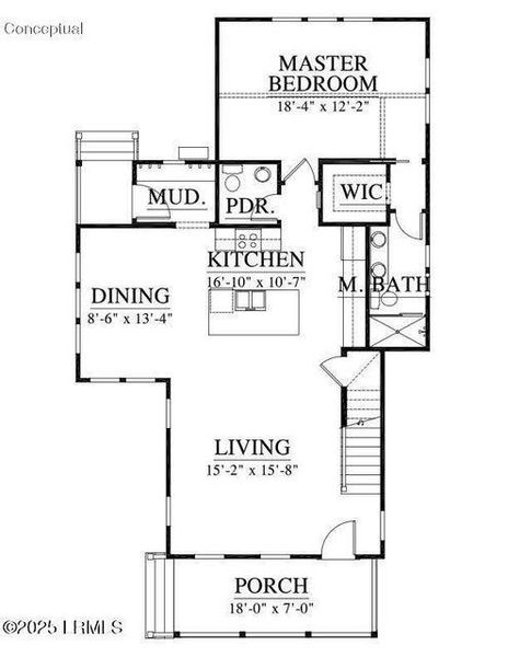 2D floor plan layout of this home in , Beaufort, SC (Image 3).