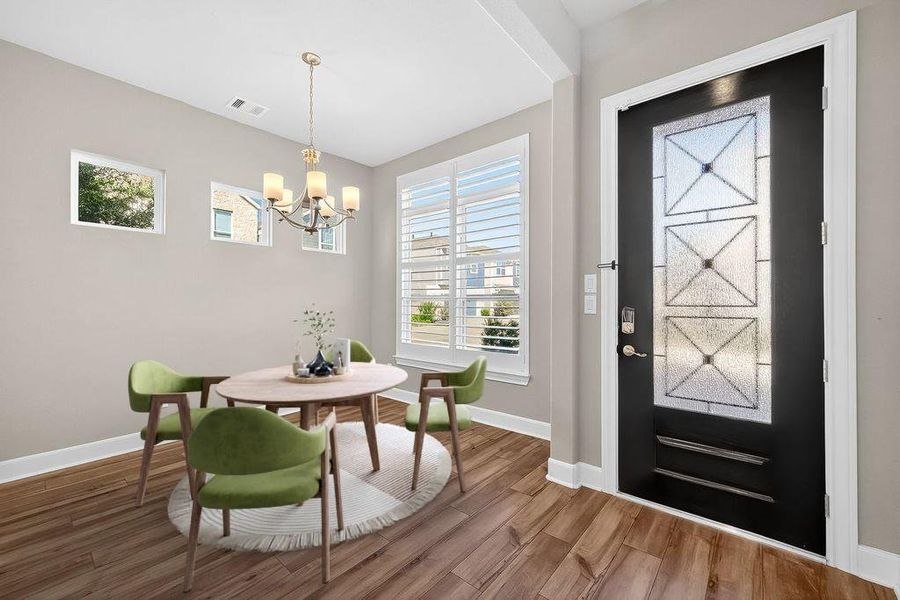 Furnished interior view inside a new home in Spring Brook Village - Luxe Series, Houston (Image 4).