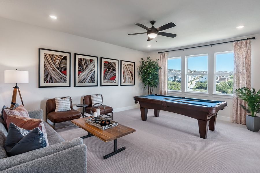 Furnished interior view inside a new home in Travisso, Leander (Image 10).