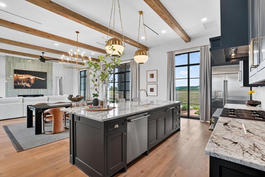 Furnished interior view inside a new home in , Strawn (Image 32).