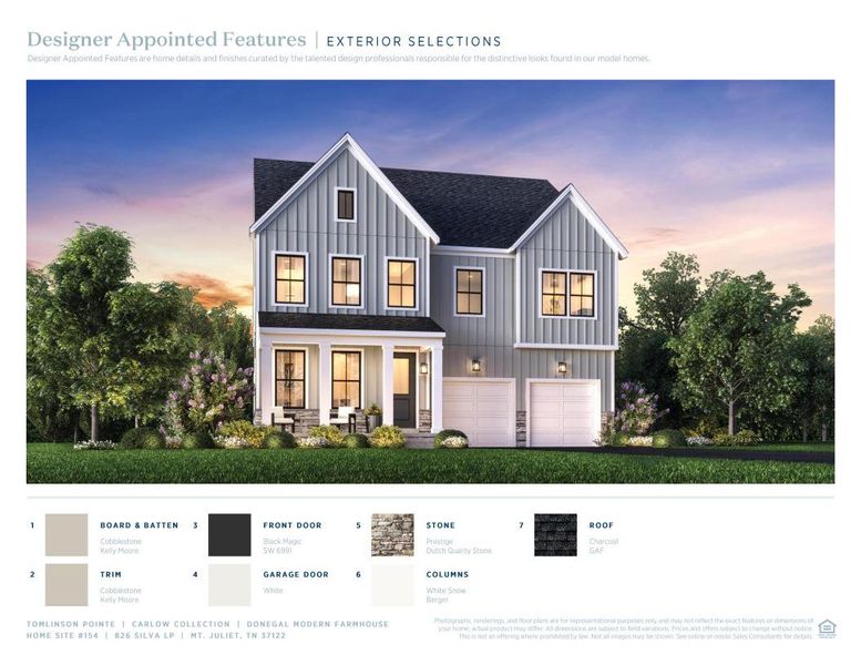 Sample of building materials used in homes in Tomlinson Pointe, Mount Juliet (Image 5).