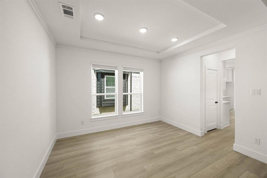 Spacious, unfurnished interior of a new home in Birdsong, Mansfield (Image 31). Spacious, unfurnished interior of a new home in Birdsong, Mansfield (Image 31).