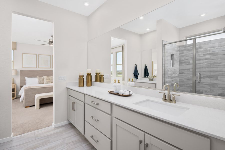 Representative furnished interior of a home built from the Pantano by Beazer Homes in Montana Vista - Highland, Buckeye (Image 16).