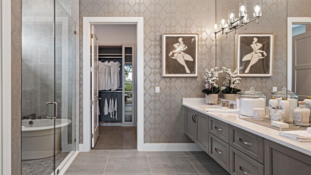 Furnished interior view inside a new home in L'Ambiance at Avenir, Palm Beach Gardens (Image 34).