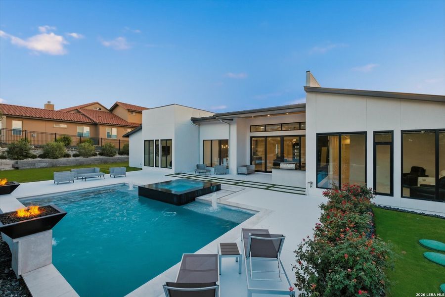 Exterior details and patio area of a home in , San Antonio (Image 42).