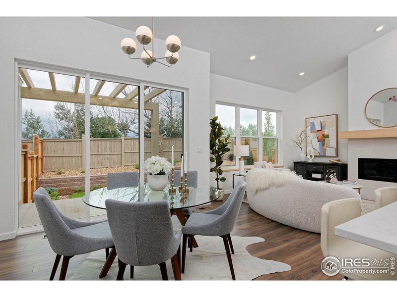 Sliding glass door to the outdoor patio space Sliding glass door to the outdoor patio space