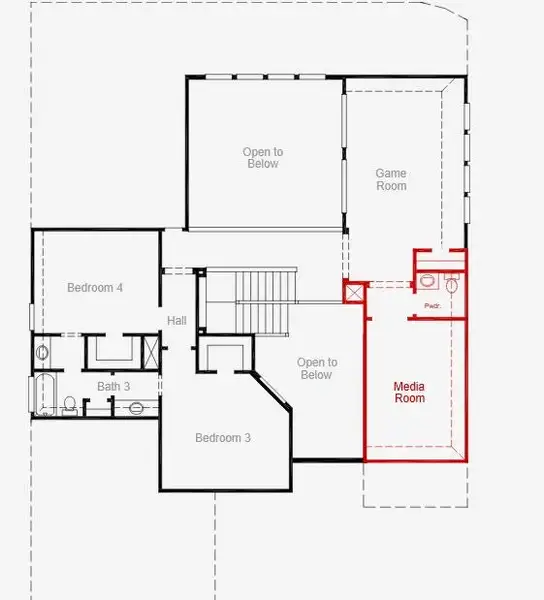 2D floor plan layout of this home in Painted Tree, McKinney, TX (Image 6). 2D floor plan layout of this home in Painted Tree, McKinney, TX (Image 6).