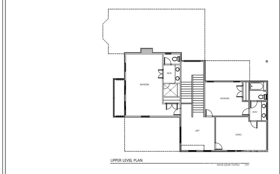 Upper level floor plan