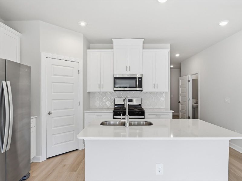 Furnished interior view inside a new home in Northbrook Village Townes, Taylors (Image 5). Furnished interior view inside a new home in Northbrook Village Townes, Taylors (Image 5).
