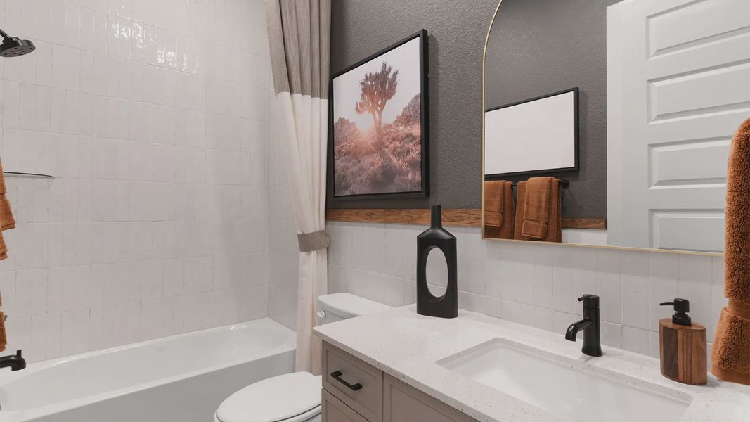 Representative furnished interior of a home built from the Hampton by Chesmar Homes in Crescent Bluff, Georgetown (Image 11).