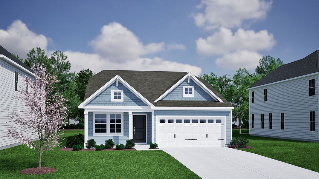 Representative exterior photo of a completed home built from the Howard - Genesis Value Collection by Mungo Homes in Willowbrook, Shelby, NC (Image 13).