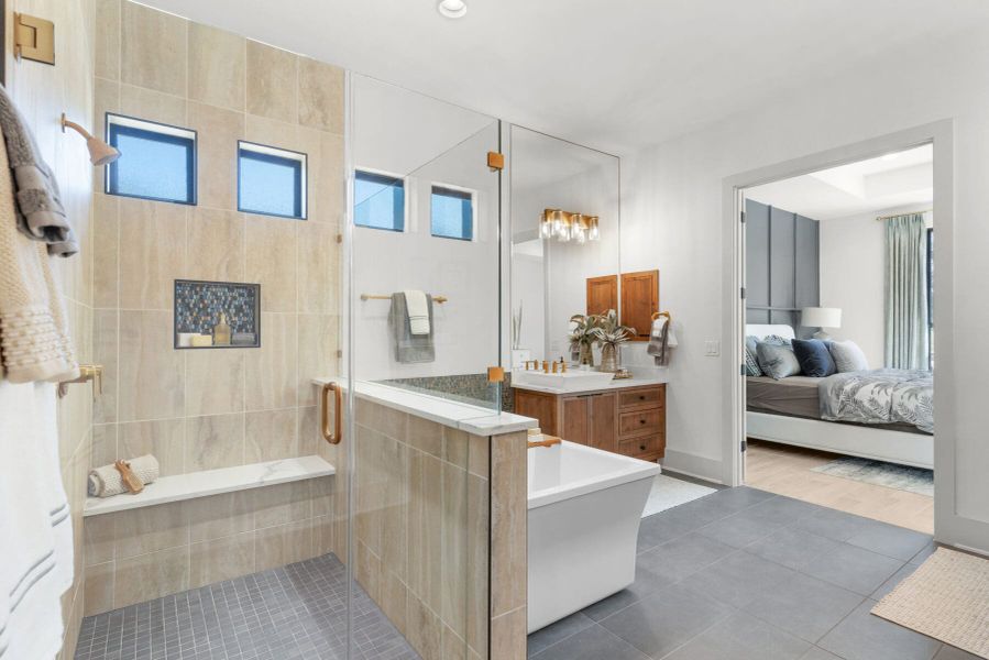Furnished interior view inside a new home in Belle Oaks, Bulverde (Image 56).
