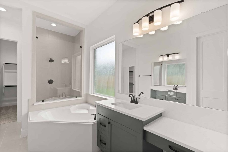 Furnished interior view inside a new home in The Trails, New Caney (Image 10).