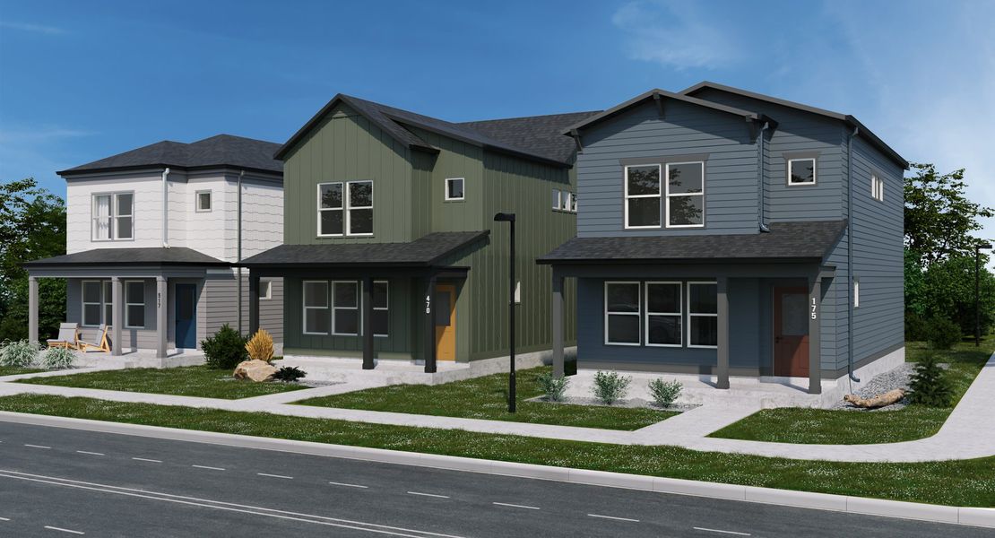 Representative exterior photo of a completed home built from the Marigold by Hartford Homes in Prairie Song Cottages, Windsor, CO (Image 2). Representative exterior photo of a completed home built from the Marigold by Hartford Homes in Prairie Song Cottages, Windsor, CO (Image 2).