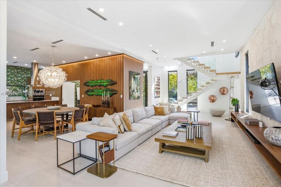Furnished interior view inside a new home in , Miami Beach (Image 10).