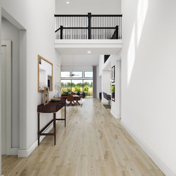 Representative furnished interior of a home built from the Downy by Tri Pointe Homes in Pecan Ridge, Fulshear (Image 3). Representative furnished interior of a home built from the Downy by Tri Pointe Homes in Pecan Ridge, Fulshear (Image 3).