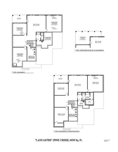 2D floor plan layout for the Lancaster - Single Family Homes by Dream Finders Homes in Fairhaven, Thompson's Station, TN (Image 4).