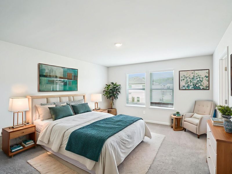 Furnished interior view inside a new home in Creekside at Oxford Park, Fairburn (Image 6).