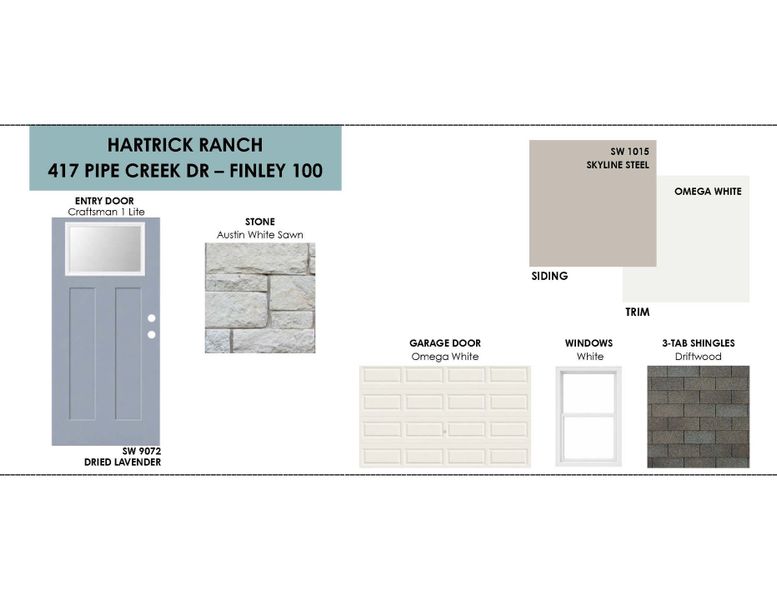 Sample of building materials used in homes in Hartrick Ranch, Temple (Image 12).