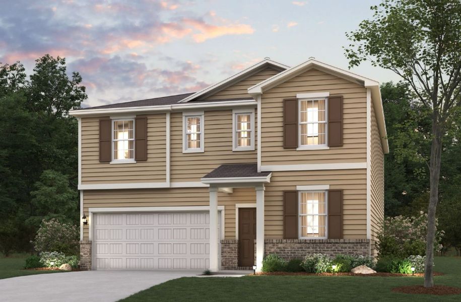 Representative exterior photo of a completed home built from the Atlas by Century Communities in Parkview Estates, South Fulton, GA (Image 1). Representative exterior photo of a completed home built from the Atlas by Century Communities in Parkview Estates, South Fulton, GA (Image 1).