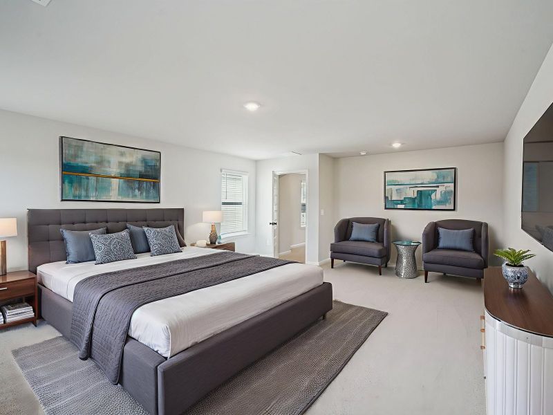 The Taylorsville floorplan with the Divine White interior package.