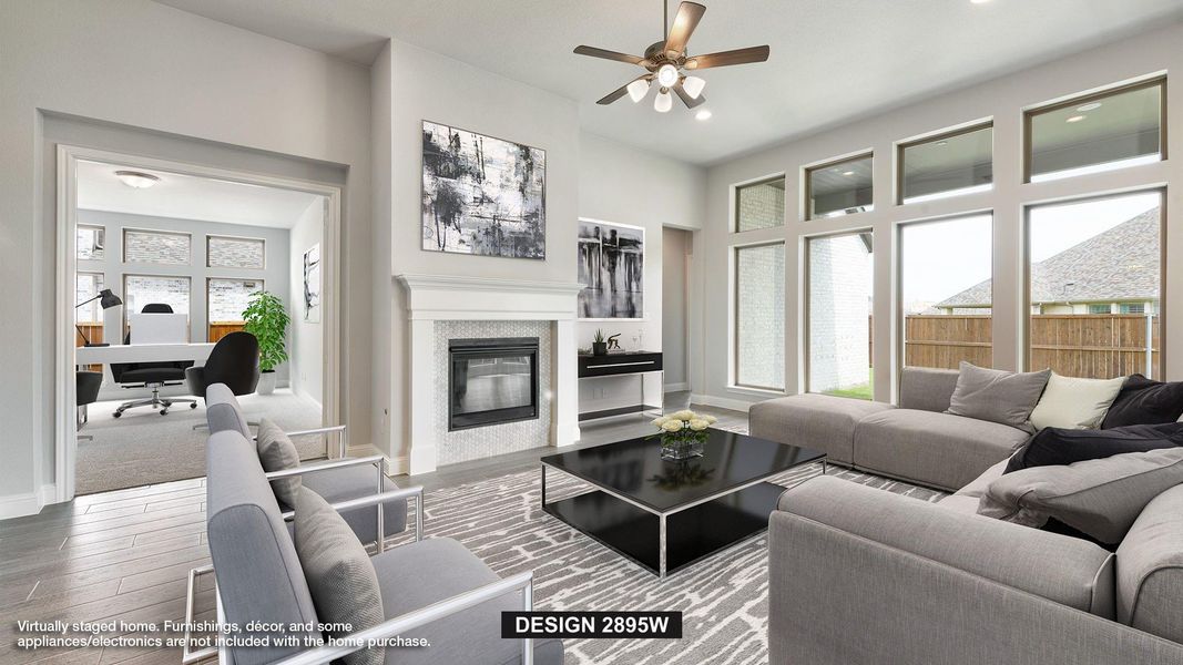 Furnished interior view inside a new home in Parkside on the River West, Georgetown (Image 6).