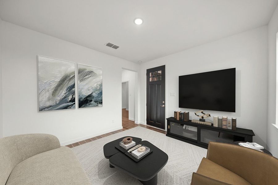 Extra Suite Plus living room with private entrance (*Photo not of actual home and used for illustration purposes only.) Extra Suite Plus living room with private entrance (*Photo not of actual home and used for illustration purposes only.)