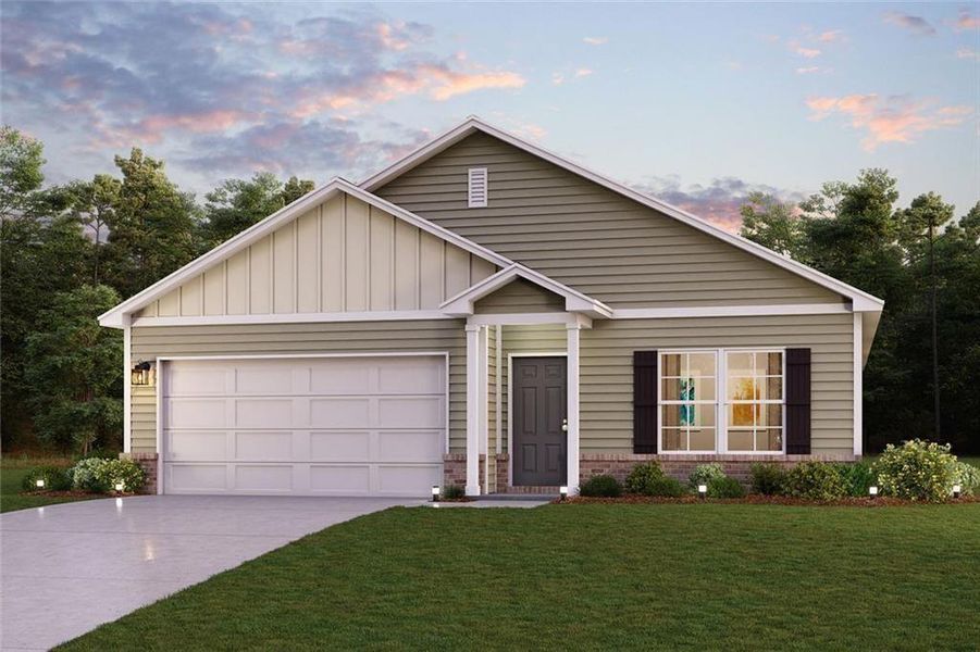 Front exterior of a new home in Peachtree Estates, Chatsworth, GA, highlighting curb appeal (Image 1). Front exterior of a new home in Peachtree Estates, Chatsworth, GA, highlighting curb appeal (Image 1).