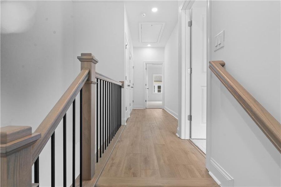 Spacious, unfurnished interior of a new home in Evanshire Townhomes, Duluth (Image 23). Spacious, unfurnished interior of a new home in Evanshire Townhomes, Duluth (Image 23).