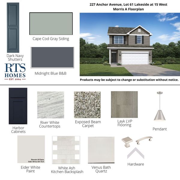 2D floor plan layout of this home in Lakeside at Fifteen West, Hinesville, GA (Image 4).