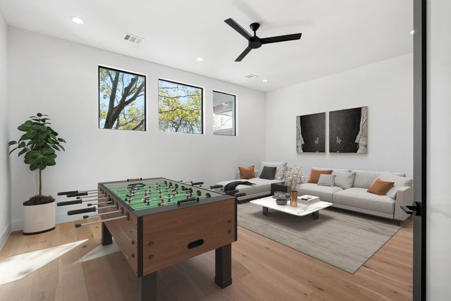 Upstairs Game Room  Staged
