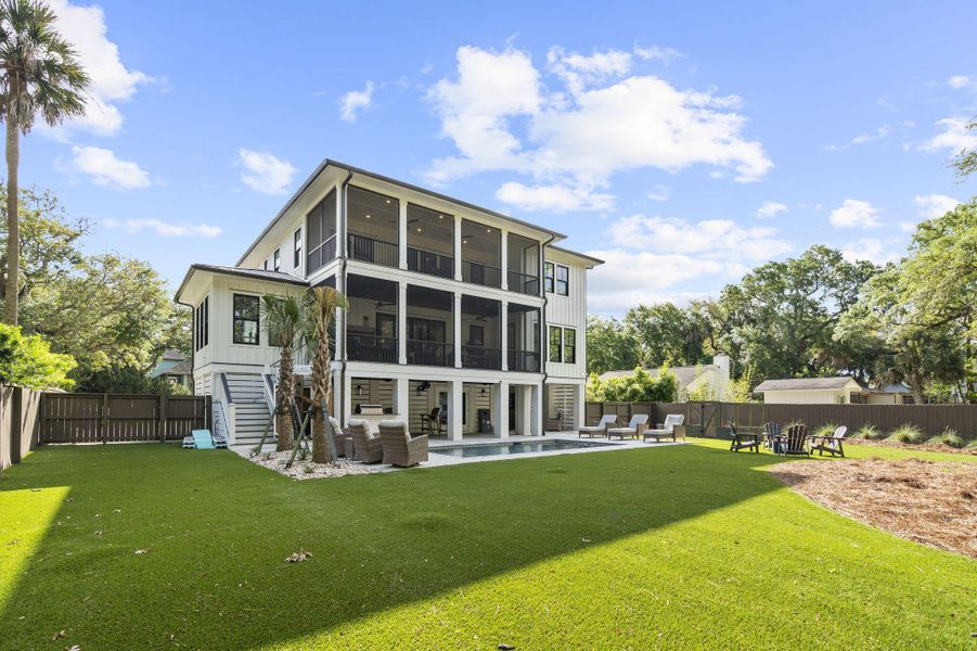 Exterior details and patio area of a home in , Isle Of Palms (Image 47). Exterior details and patio area of a home in , Isle Of Palms (Image 47).