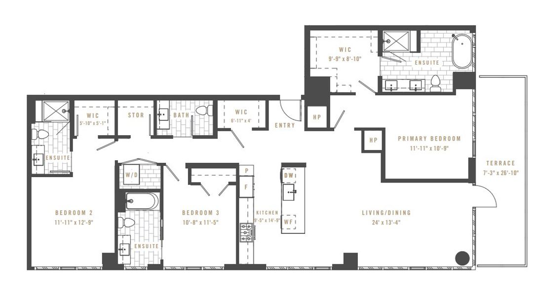 2D floor plan layout for the THE WELTON by Amacon in Upton Residences, Denver, CO (Image 1). 2D floor plan layout for the THE WELTON by Amacon in Upton Residences, Denver, CO (Image 1).