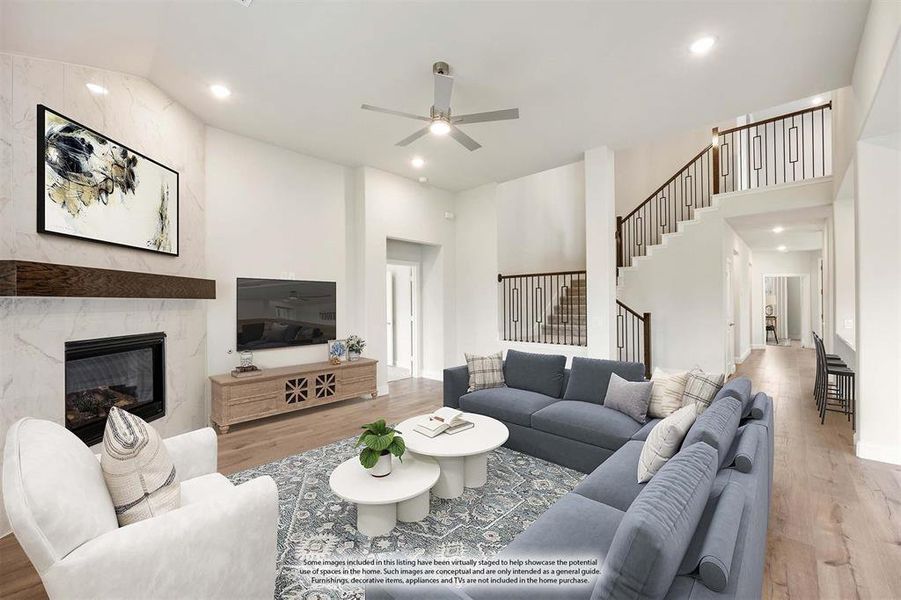 Furnished interior view inside a new home in Union Park Classic 55, Little Elm (Image 12).