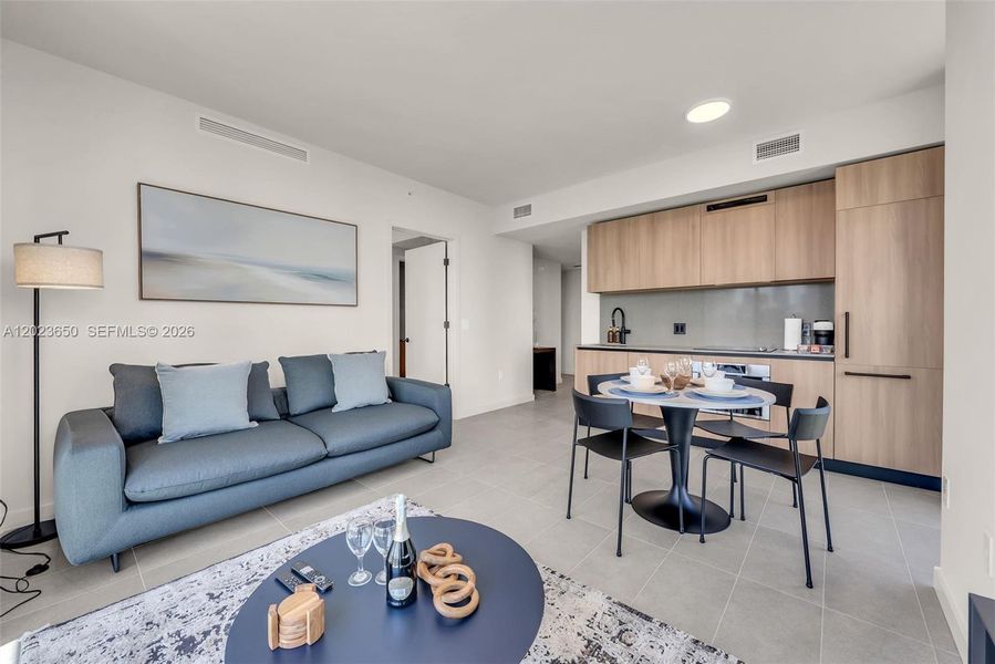 Furnished interior view inside a new home in , Miami (Image 8).