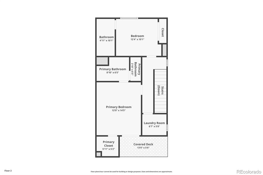2D floor plan layout of this home in , Colorado Springs, CO (Image 3).