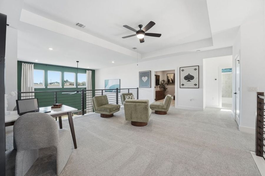 Representative furnished interior of a home built from the Mesa by Taylor Morrison in Silverleaf 60s, Cedar Creek (Image 13).