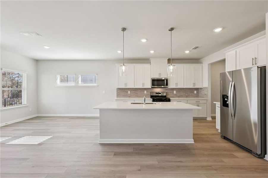 Furnished interior view inside a new home in Parkside at Grayson, Grayson (Image 5).