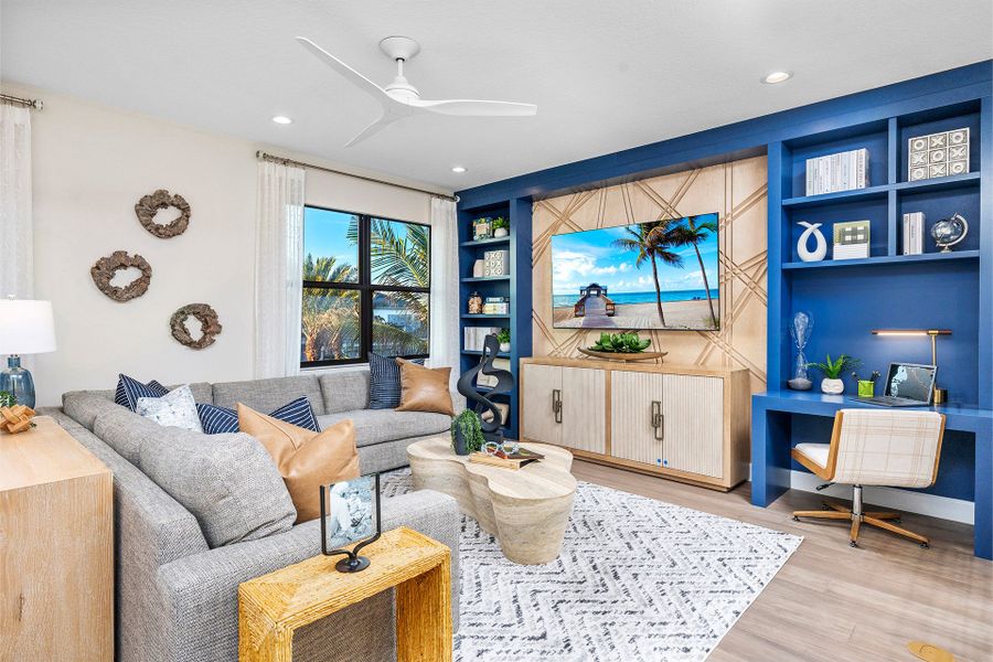 Representative furnished interior of a home built from the Belize by GL Homes in Valencia Del Mar (55+), Boynton Beach (Image 10).