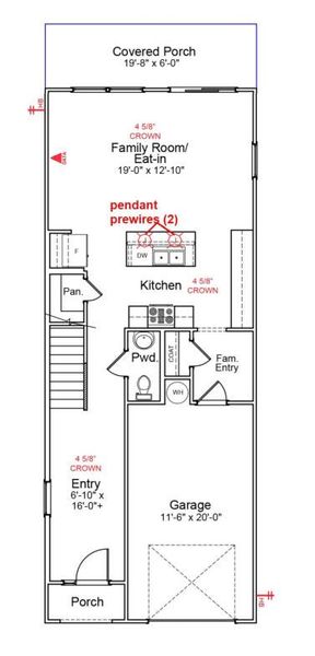 2D floor plan layout of this home in Central Creek, Goose Creek, SC (Image 3).