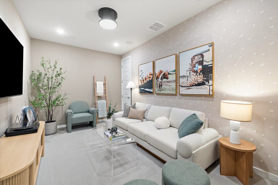 Furnished interior view inside a new home in Heritage, Dripping Springs (Image 51).