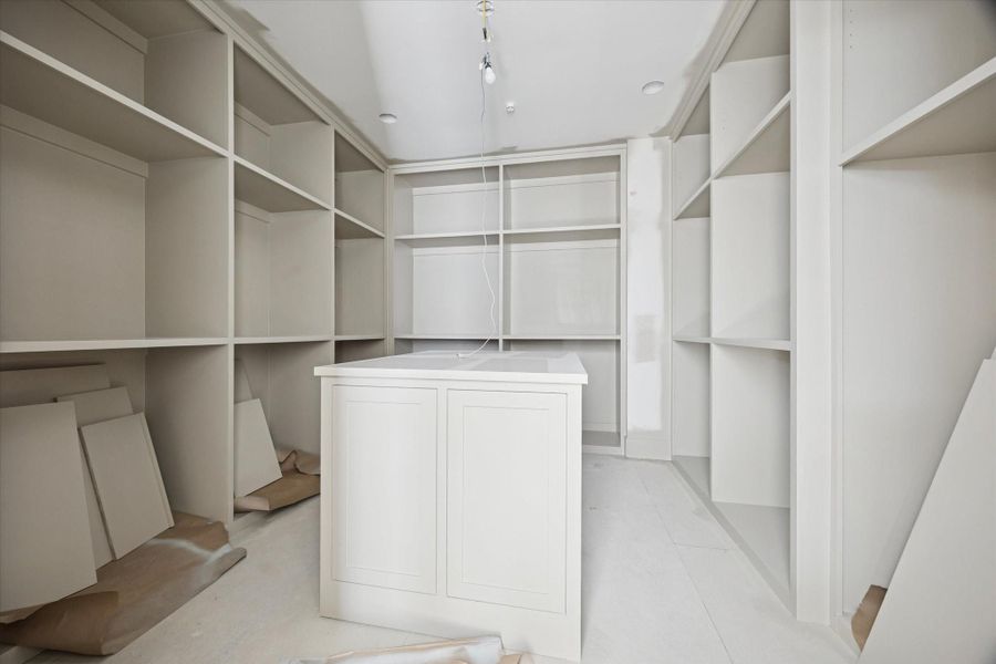 Primary Closet. Pictured February 2026.